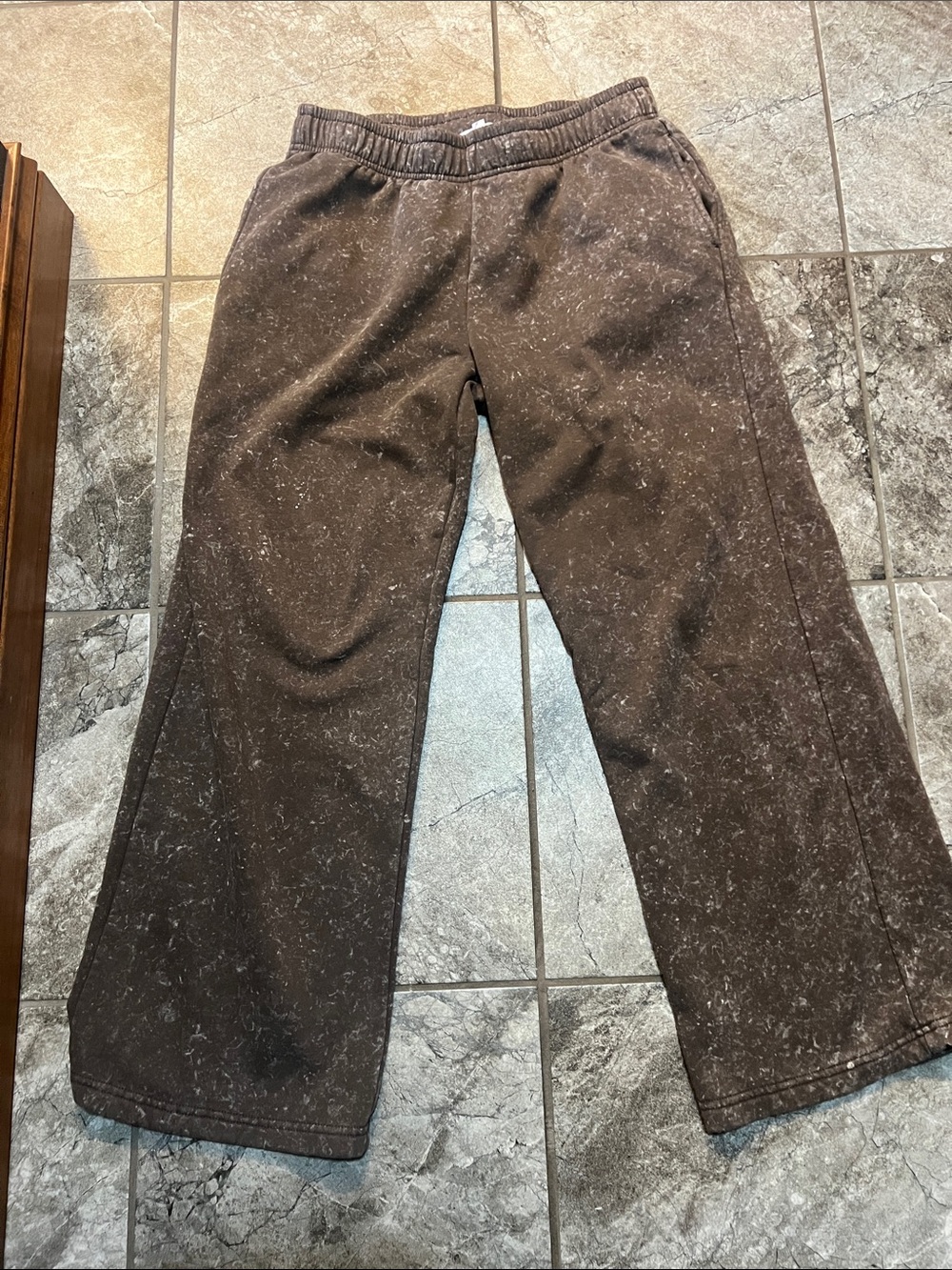 Women’s Brown Flecked Elastic Waist Bottoms